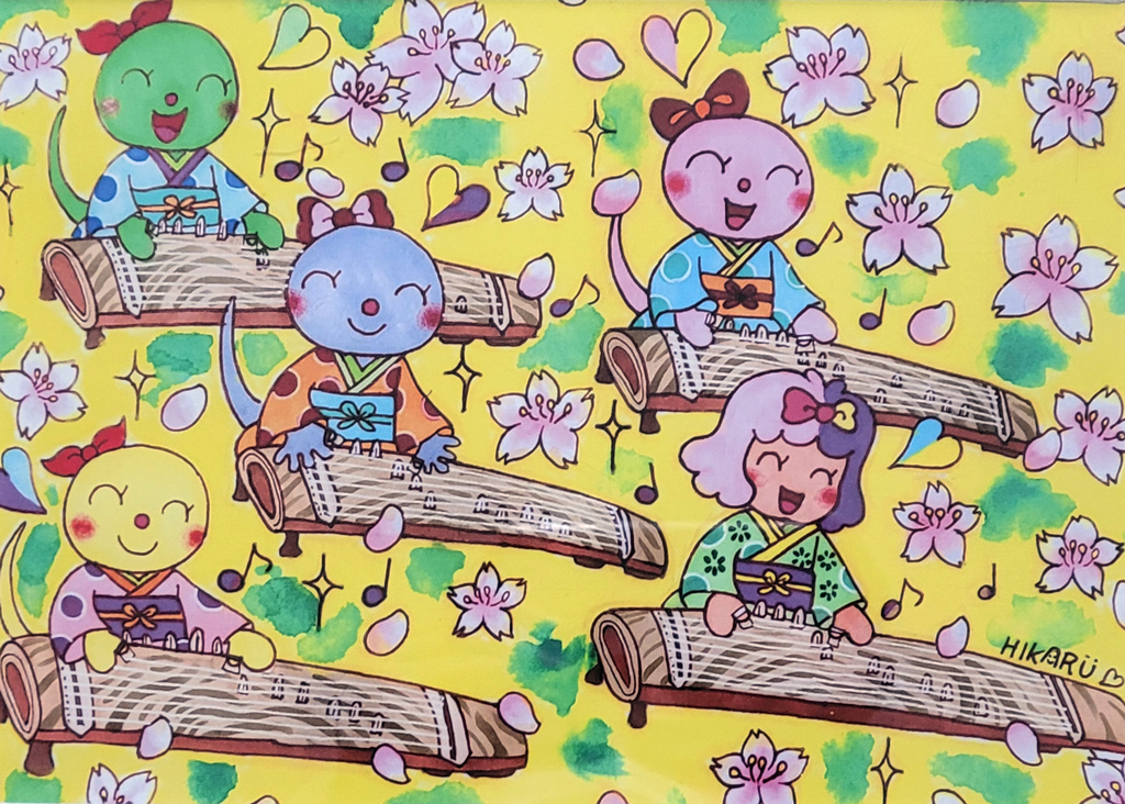 大平ひらるさんの絵画展「春」10歳のときの作品